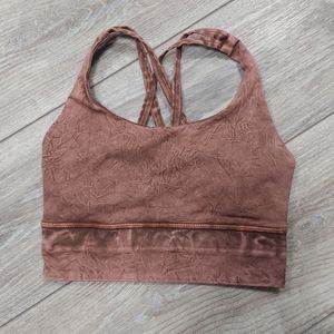 Lululemon Energy Bra Long Line Ice Dye Rust Size 2